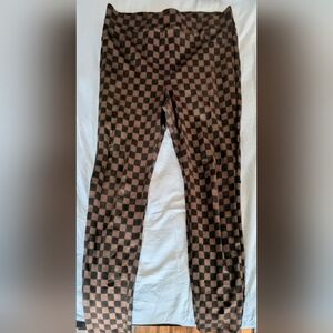 XL Brown and Black Checkered Pants by Sanctuary X Anthropologie